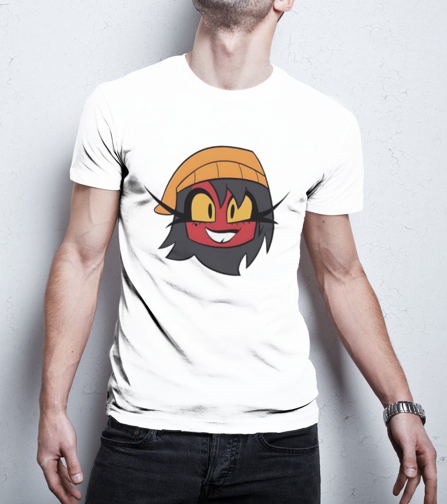 Unhappy Campers Millierd Red-Faced Character With Orange Hat And Yellow Eyes T-Shirt