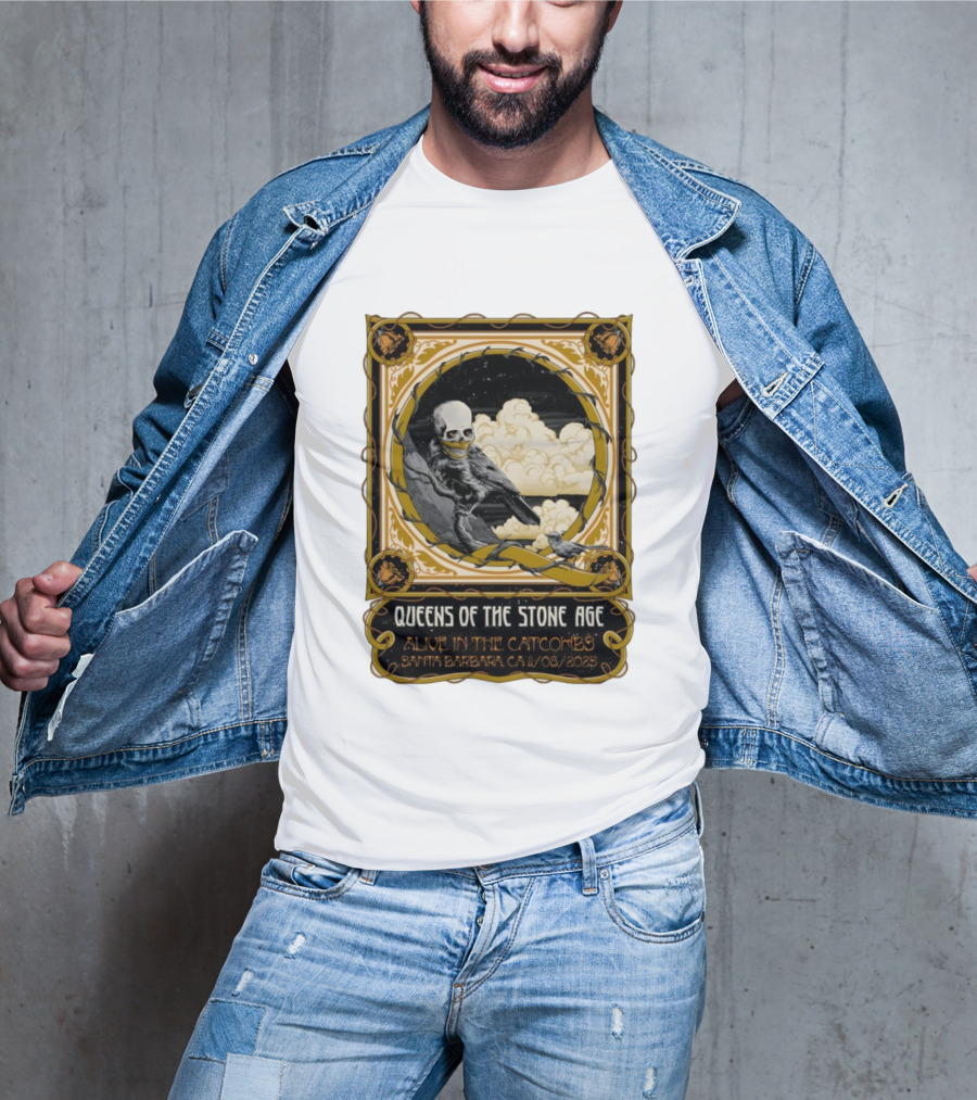 Queens Of The Stone Age Alive In The Catacombs Santa Barbara CA 11/08/2023 T-Shirt