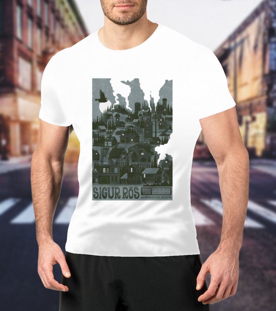 Sigur Rós November 7 2025 Mission Ballroom Denver Colorado With Wordless Music Orchestra T-Shirt