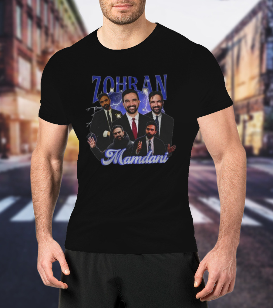 Zohran Mamdani Campaign New York Lightning Theme T-Shirt