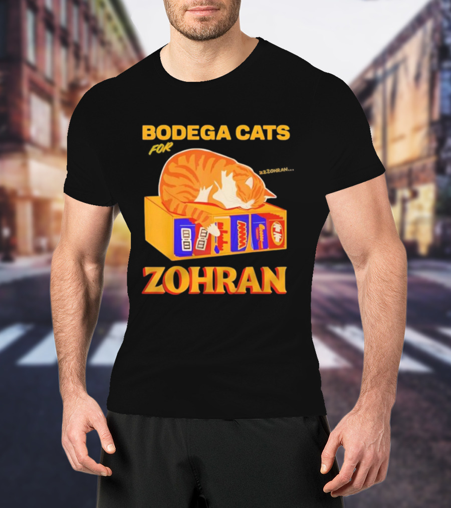 Bodega Cats Zohran Mamdani Iconic Democrat Humor T-Shirt