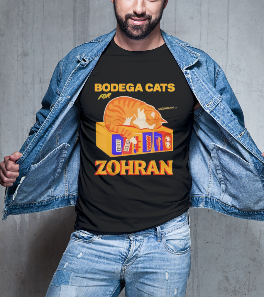 Bodega Cats Zohran Mamdani Iconic Democrat Humor T-Shirt