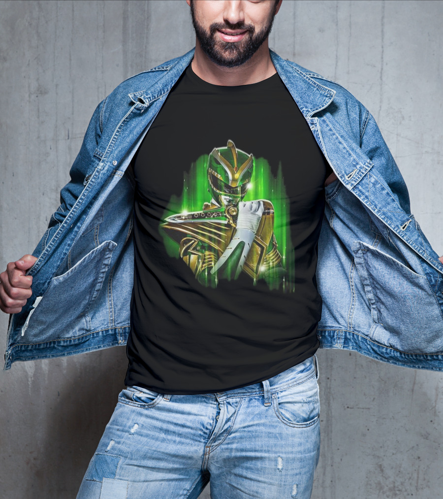 Mighty Morphin Green Power Ranger With Dragon Dagger T-Shirt