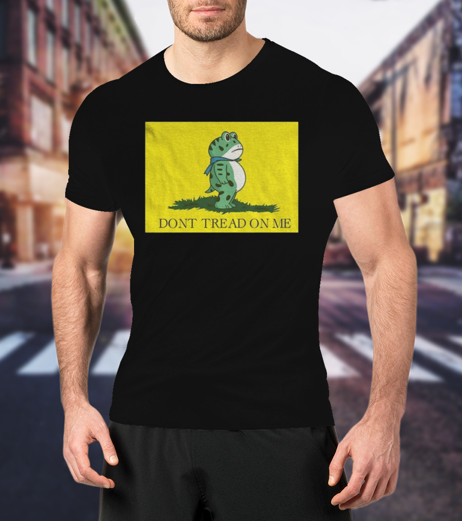 Portland I.C.E. Protest Frog Don't Tread On Me Gadsden Flag T-Shirt