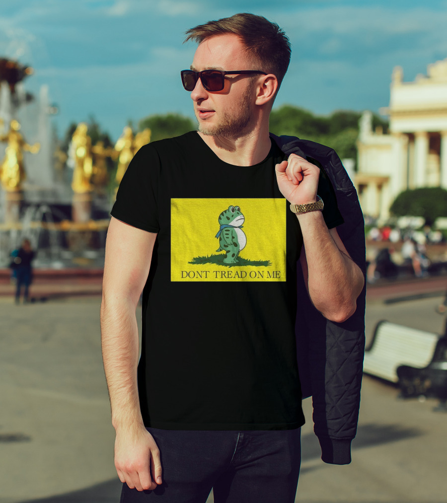 Portland I.C.E. Protest Frog Don't Tread On Me Gadsden Flag T-Shirt