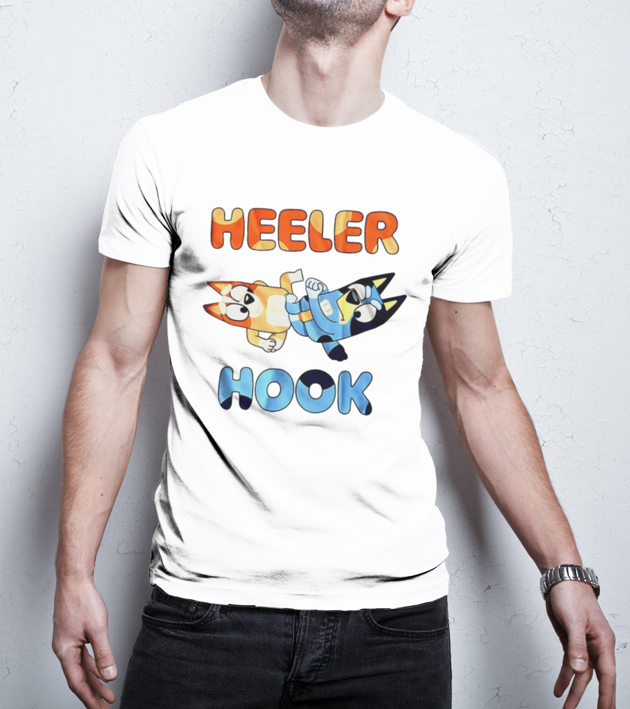 Bluey Heeler Hook Wrestling Playful Cartoons T-Shirt