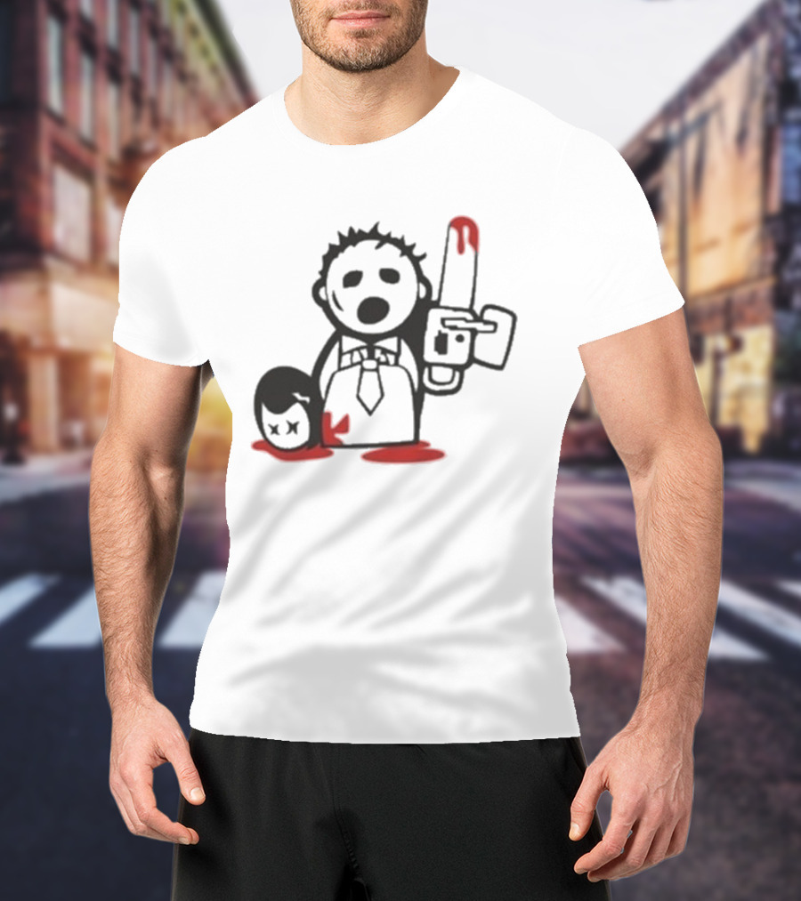 Jarek Stankiewicz Nora Zombie Nation Chainsaw Cartoon T-Shirt