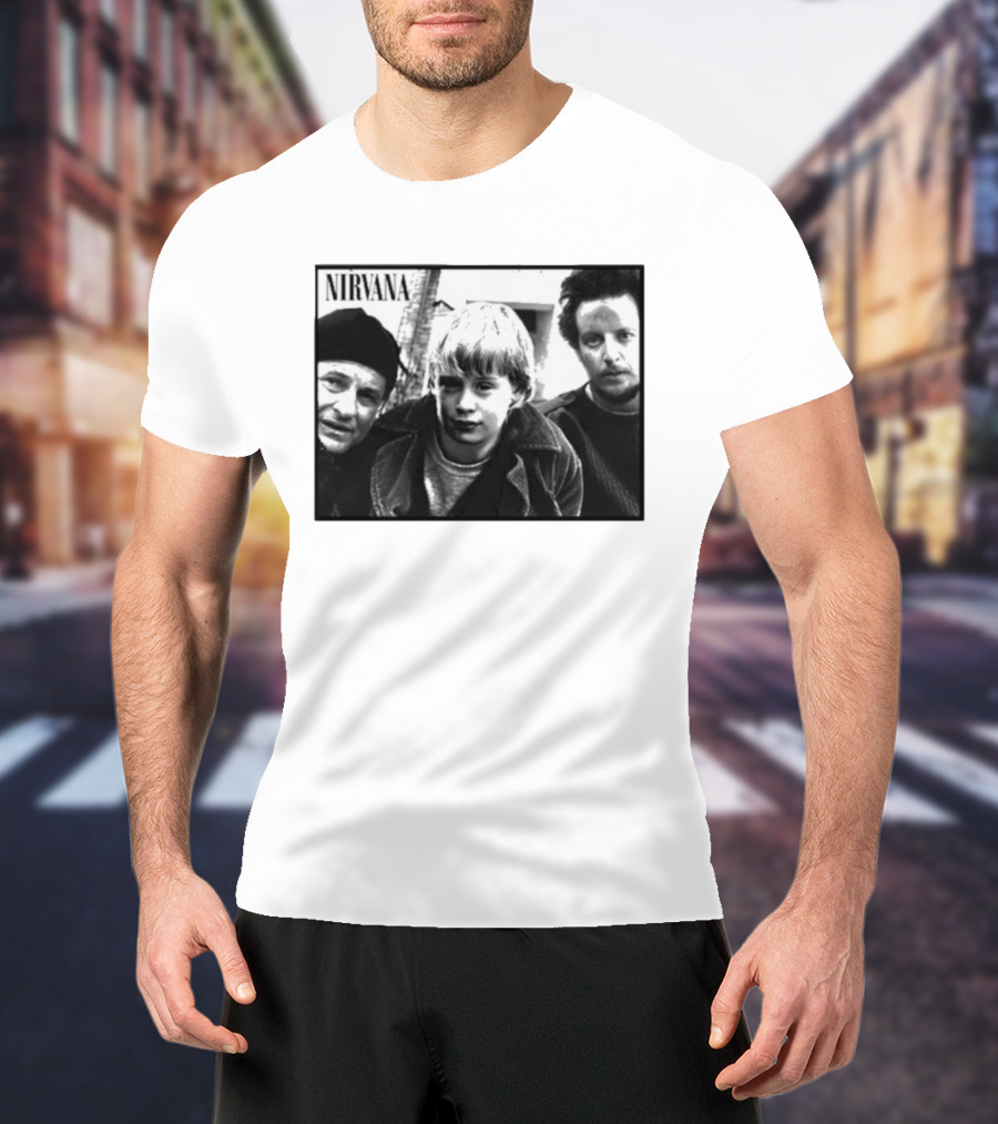 Nirvana Meets Home Alone Mashup Holiday Edition T-Shirt
