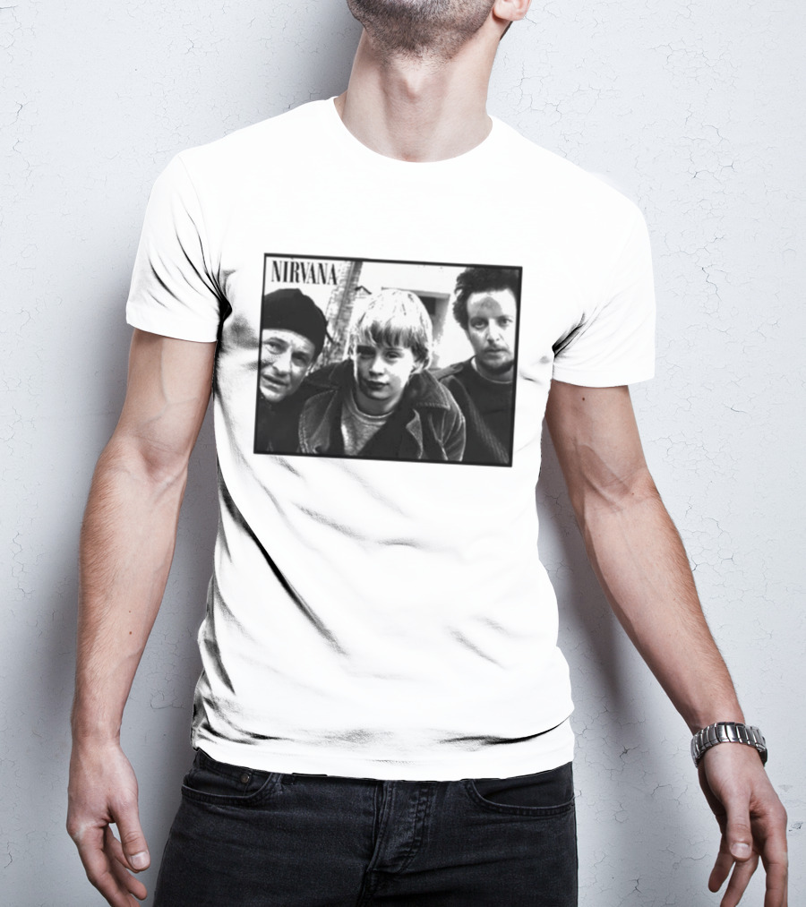 Nirvana Meets Home Alone Mashup Holiday Edition T-Shirt