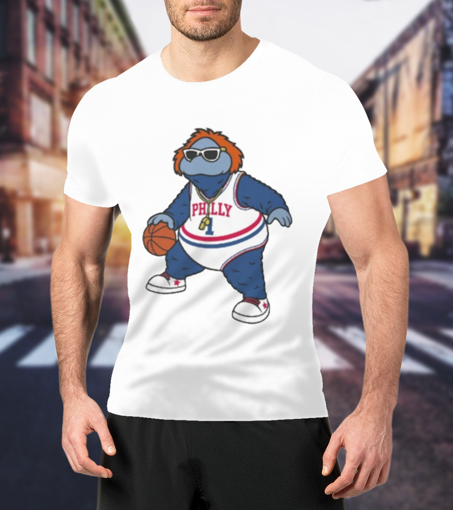 Philadelphia 76ers Philly Mascot Basketball Character T-Shirt