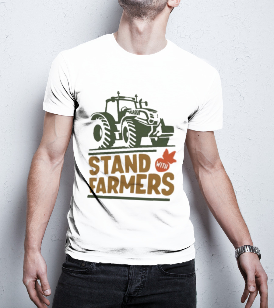 Stand With Farmers Tractor Plow Support T-Shirt