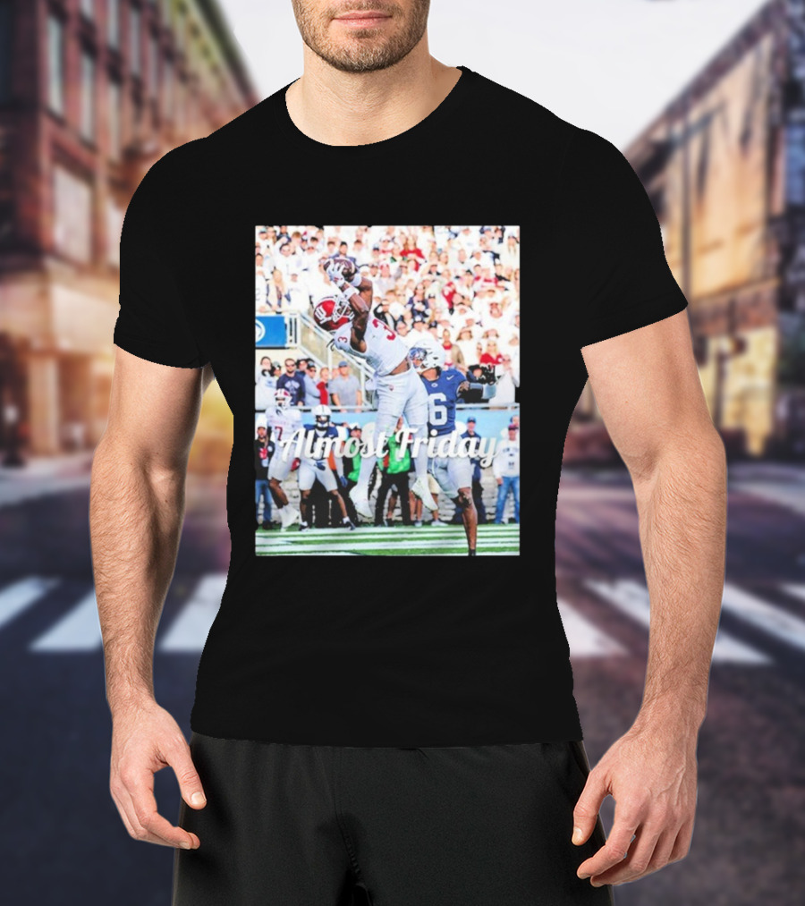 Almost Friday Indiana Hoosiers Football Catch Stadium Crowd T-Shirt