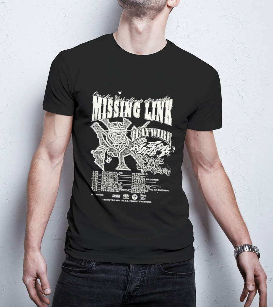 Missing Link Tour Haywire Hardcore Punk 2026 Live At Ottobar Baltimore MD January 5 T-Shirt