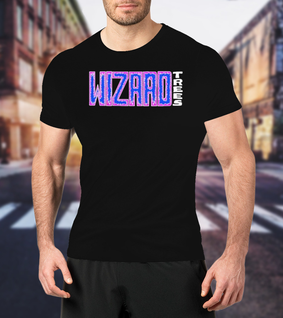 WIZARD TREES Static Electric Vibrant Pattern T-Shirt