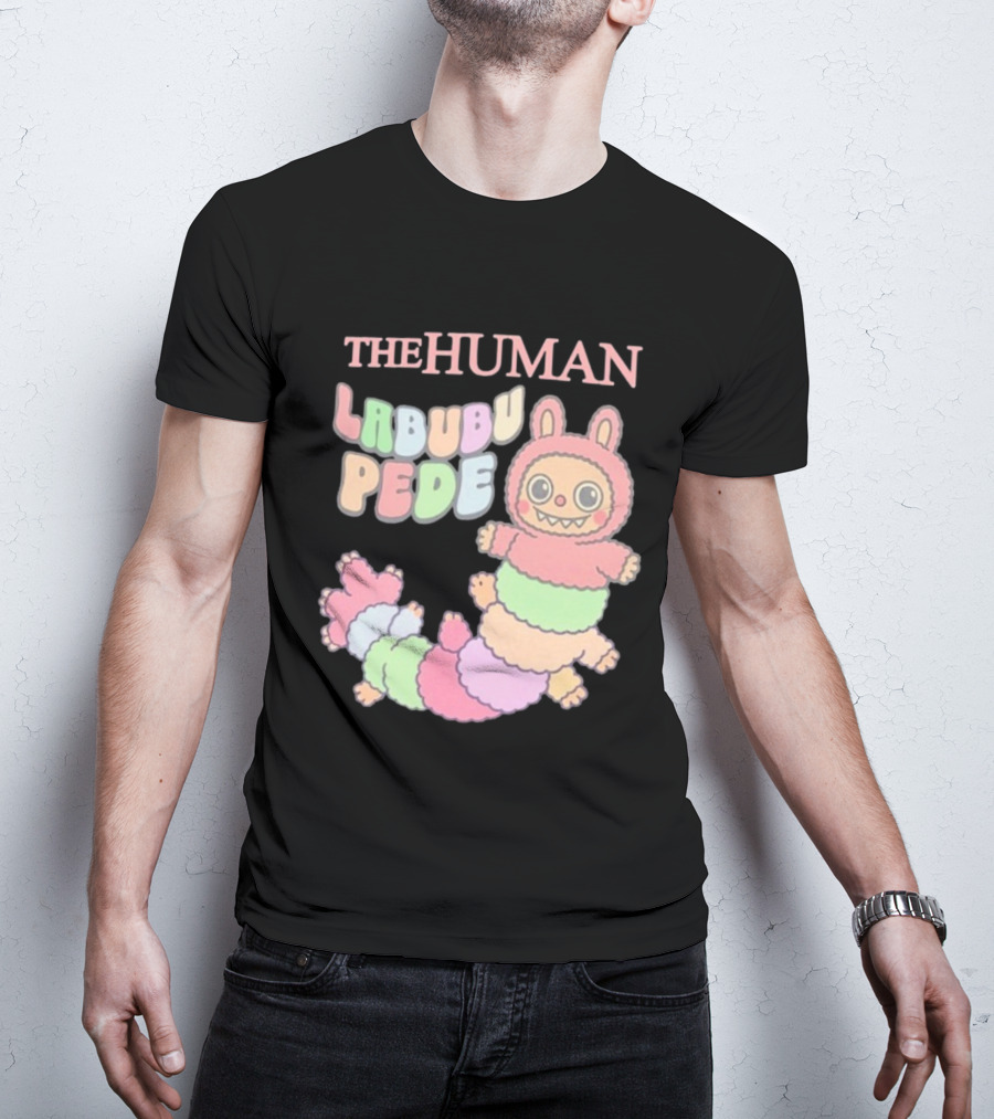 The Human Labubu Pede Pastel Cartoon Character Design T-Shirt