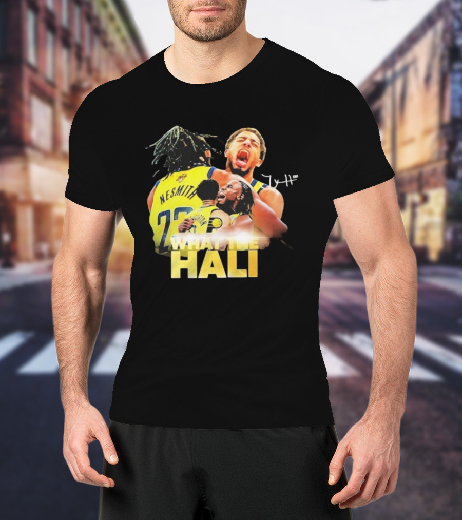 Tyrese Haliburton Hug Aaron Nesmith What The Hali Indiana Pacers 2025 T-Shirt
