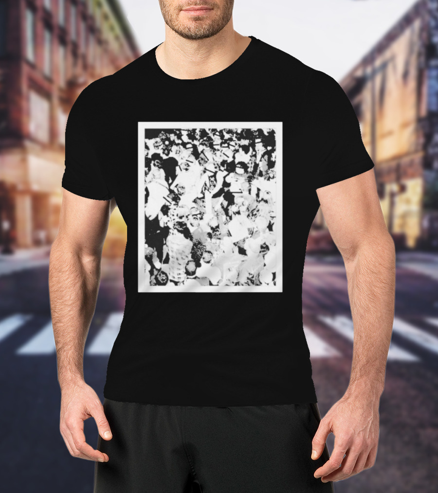 The Salt Shed Crowd Concert Gathering Black And White Photography T-Shirt