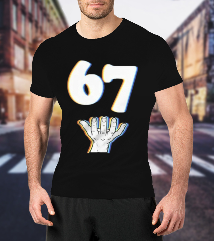67 Meme Six Seven Hand Gesture T-Shirt