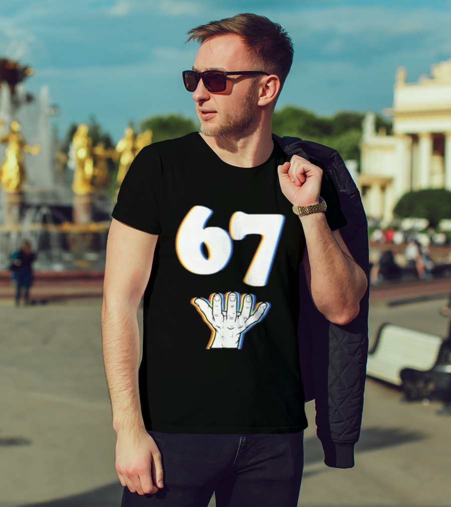 67 Meme Six Seven Hand Gesture T-Shirt