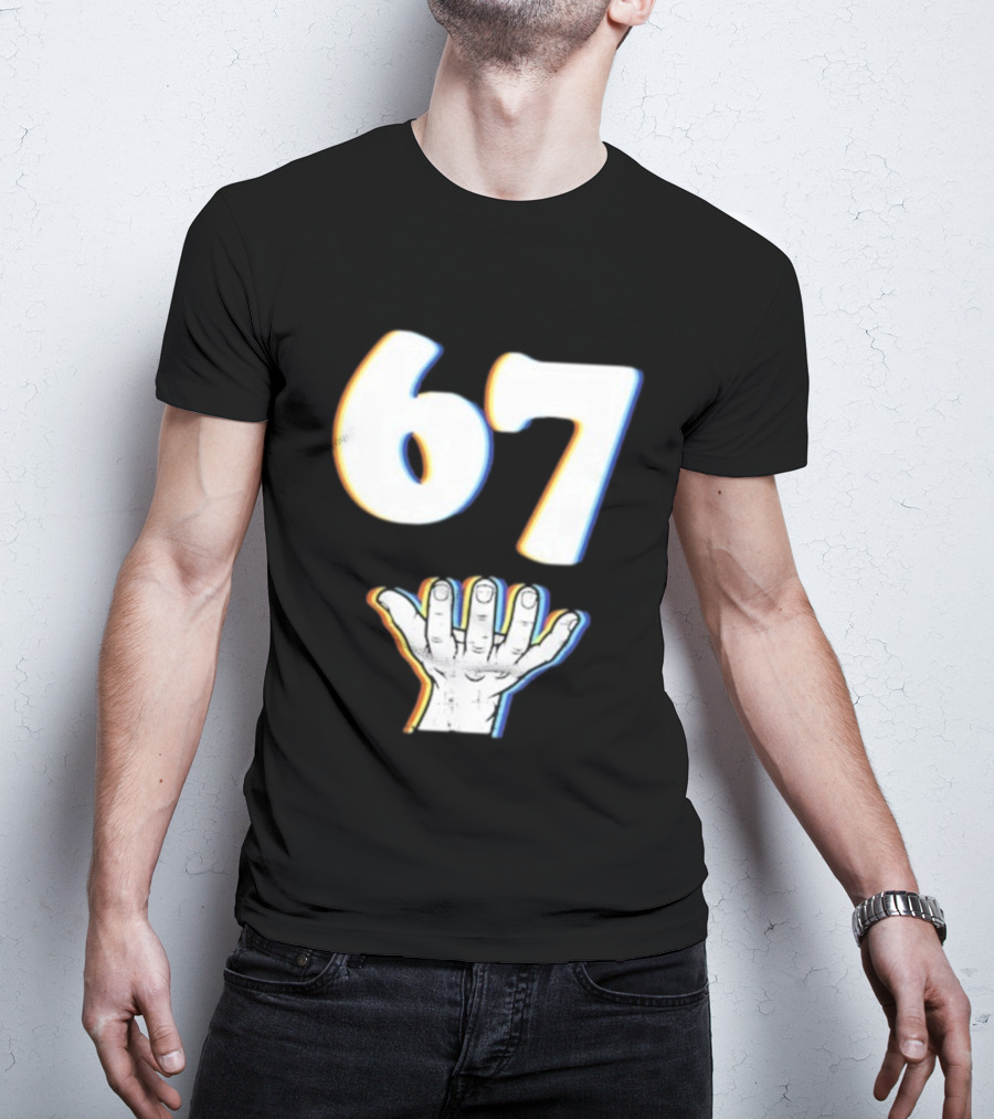 67 Meme Six Seven Hand Gesture T-Shirt