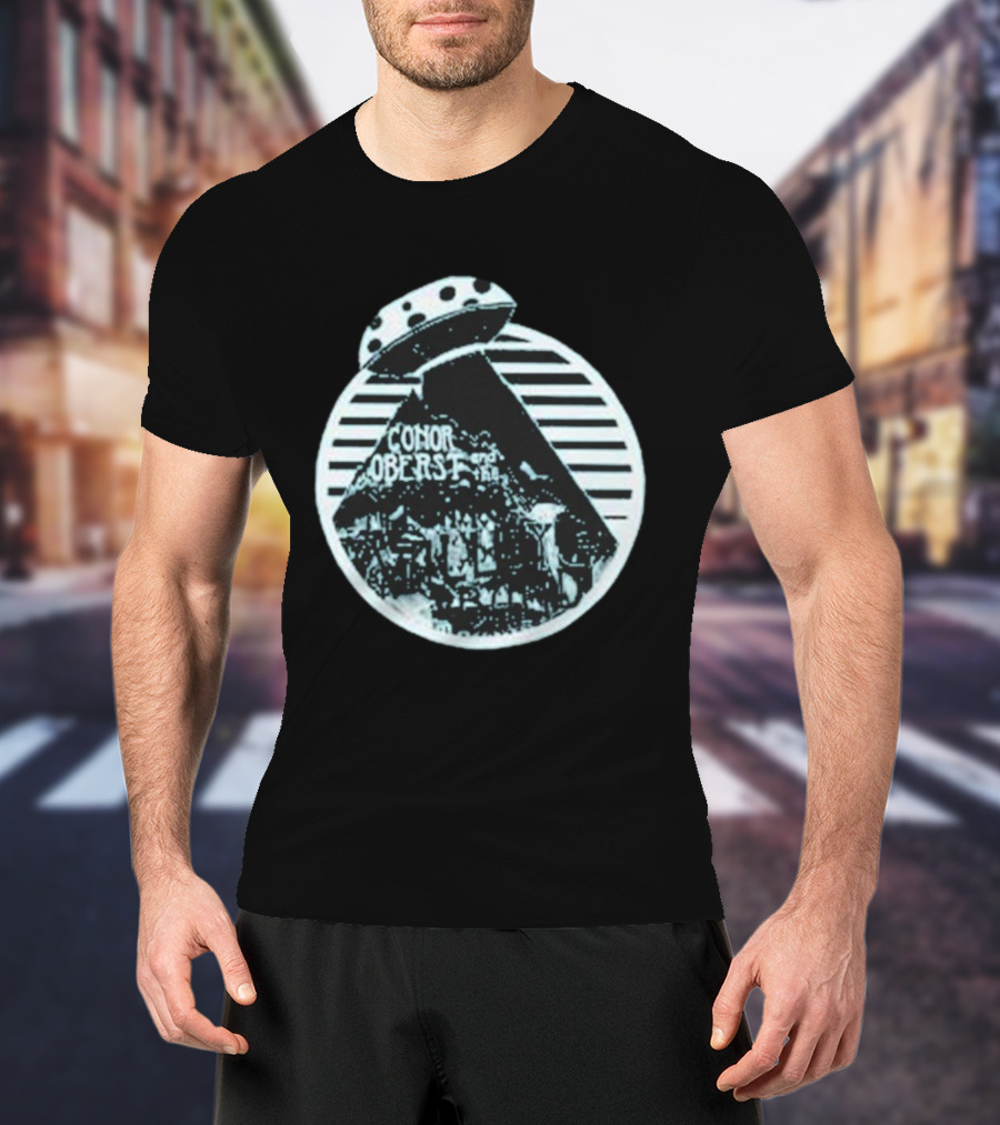 Conor Oberst Mystic Valley Band UFO Retro Alien Spaceship Circle T-Shirt