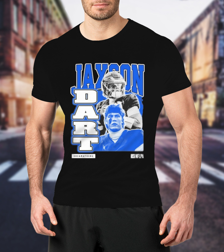 Jaxson Dart Dreamathon NFLPA Football Player Performance T-Shirt