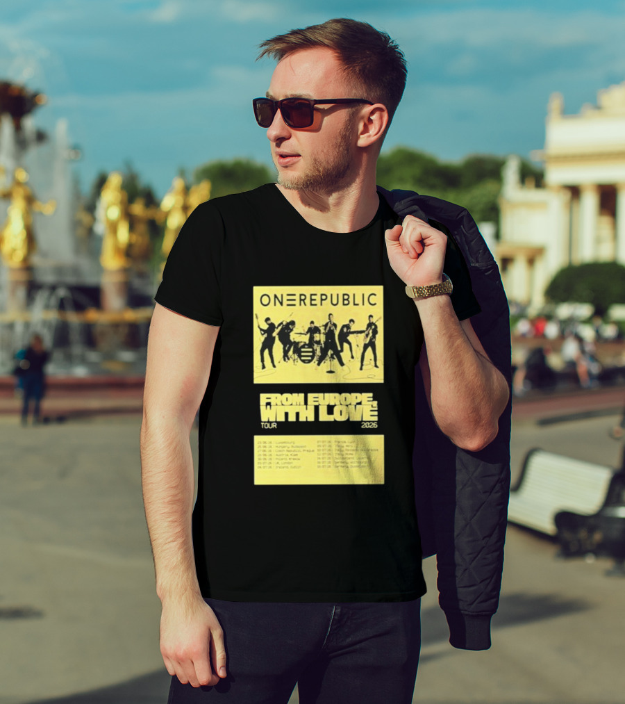 ONEREPUBLIC From Europe With Love Tour 2026 Concert Dates And Cities T-Shirt