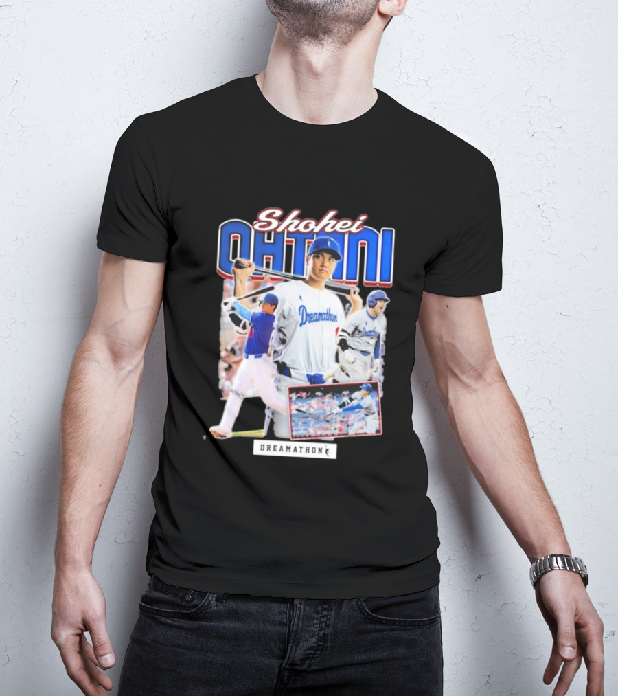 Shohei Ohtani Dreamathon Baseball Action Collage T-Shirt