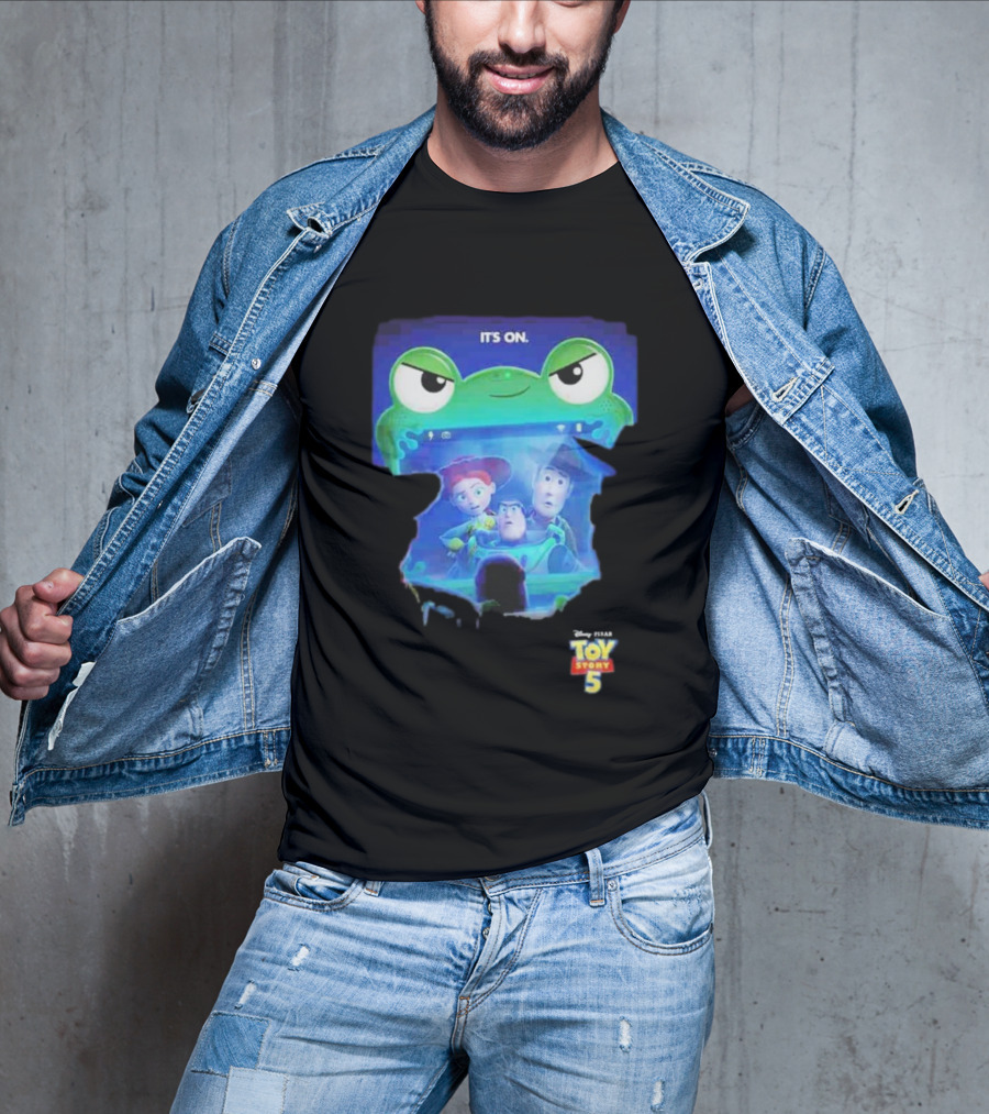 It's On Toy Story 5 In Theaters June 19 2026 Pixar Animation Film Promotion T-Shirt