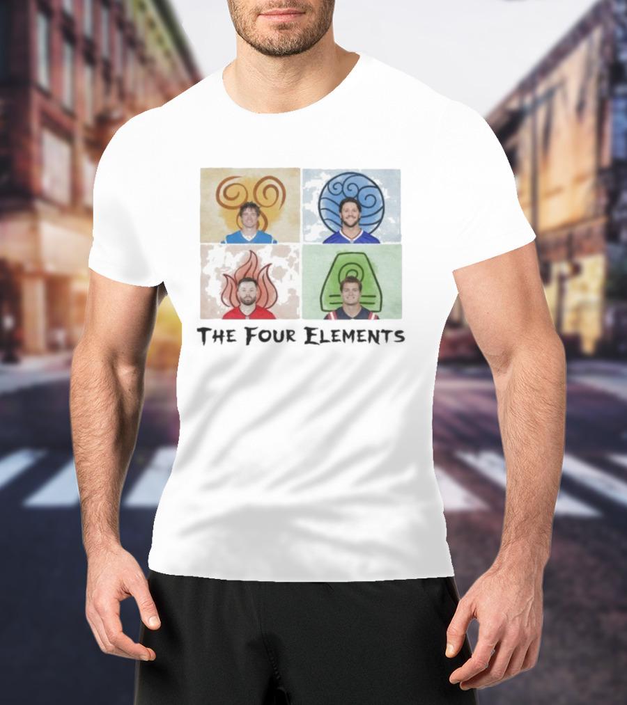 Josh Allen Drake Maye The Four Elements Quarterbacks T-Shirt