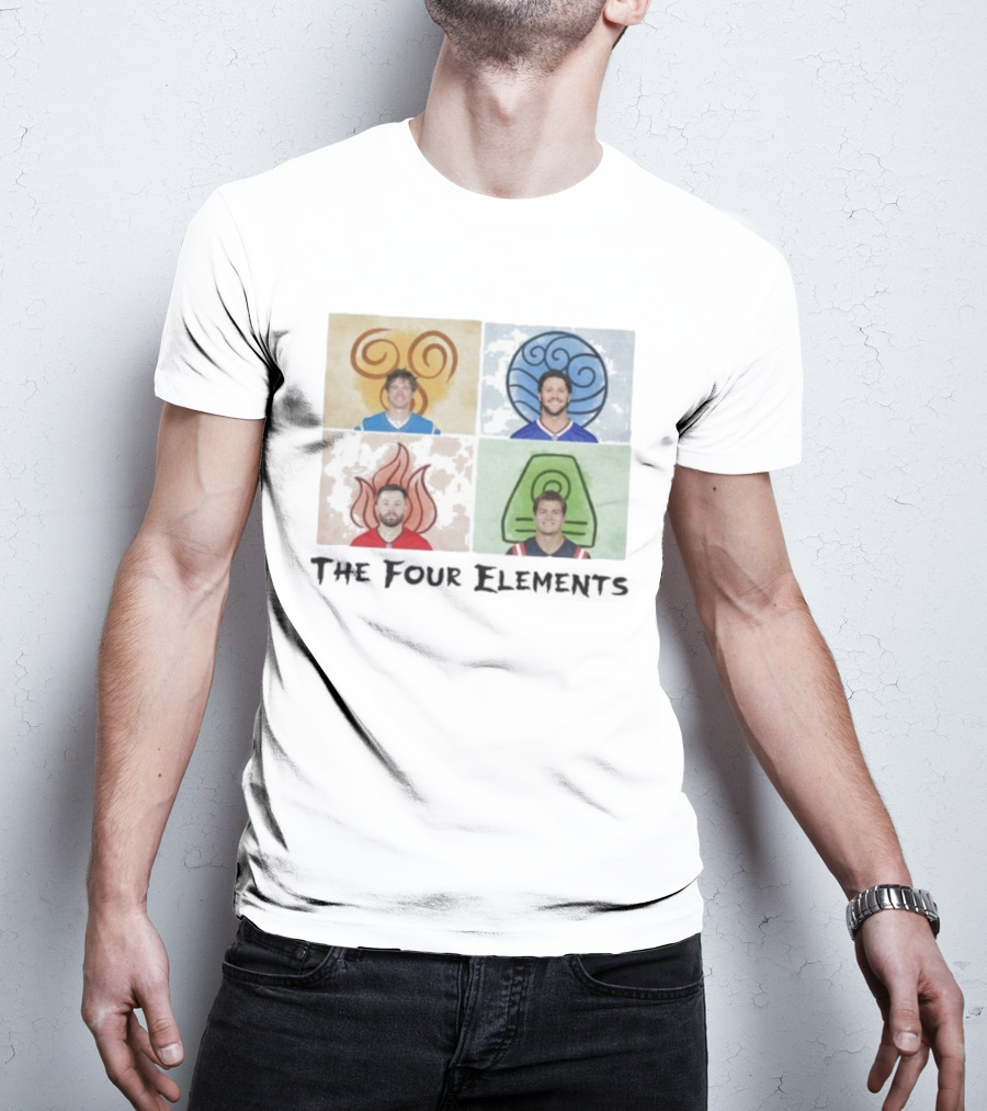 Josh Allen Drake Maye The Four Elements Quarterbacks T-Shirt