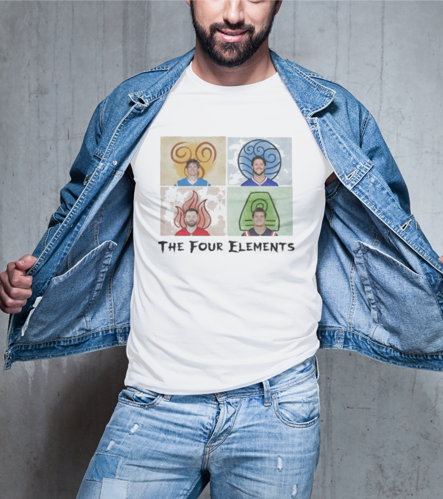Josh Allen Drake Maye The Four Elements Quarterbacks T-Shirt