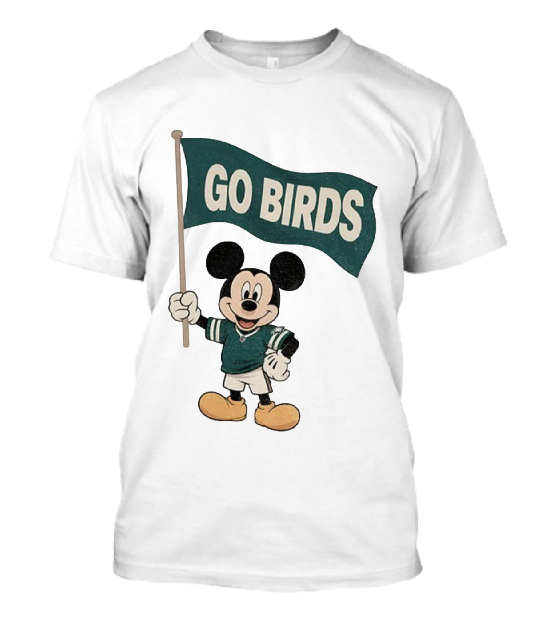 Mickey Mouse Go Birds Philadelphia Eagles NFL Football 2025 Flag T-Shirt