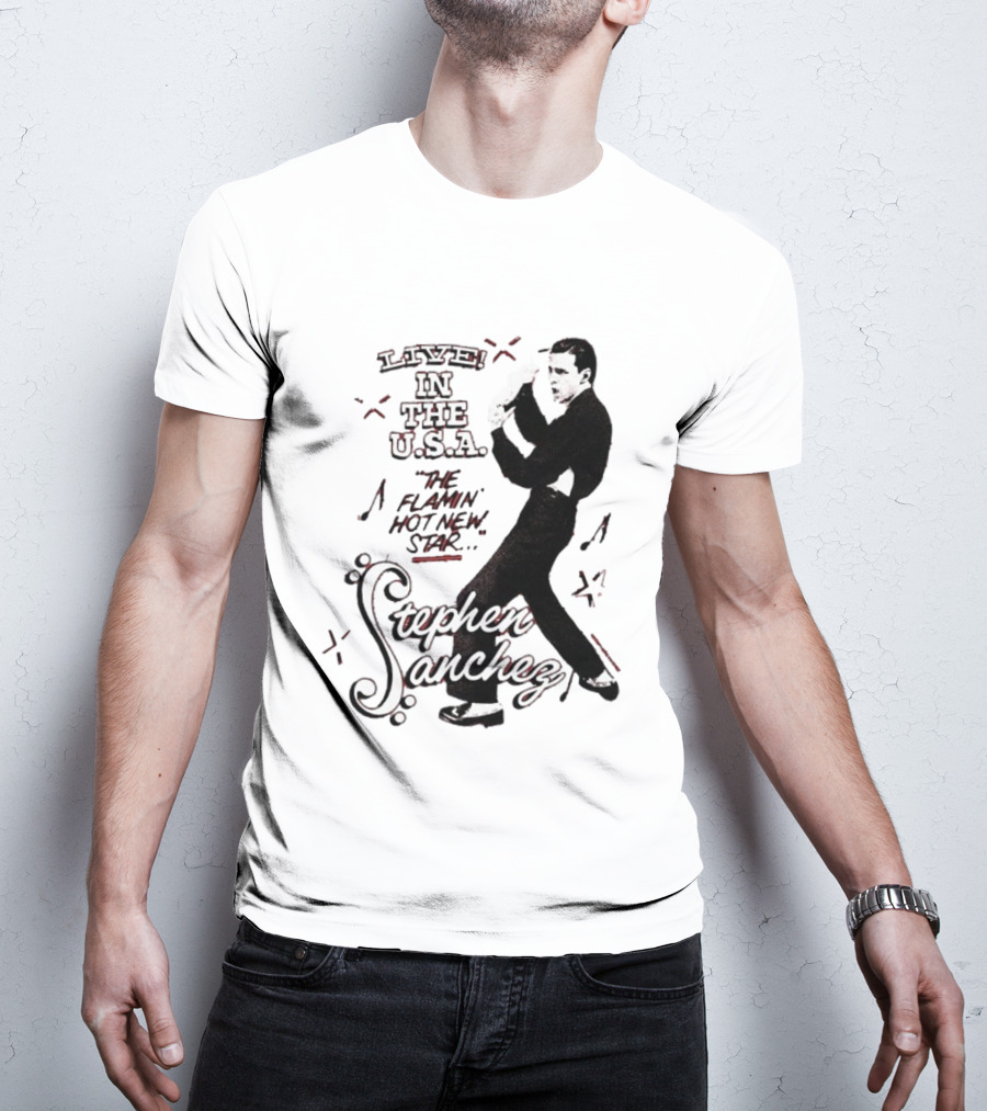 Stephen Sanchez Live In The USA Flamin’ Hot Star Retro Style T-Shirt