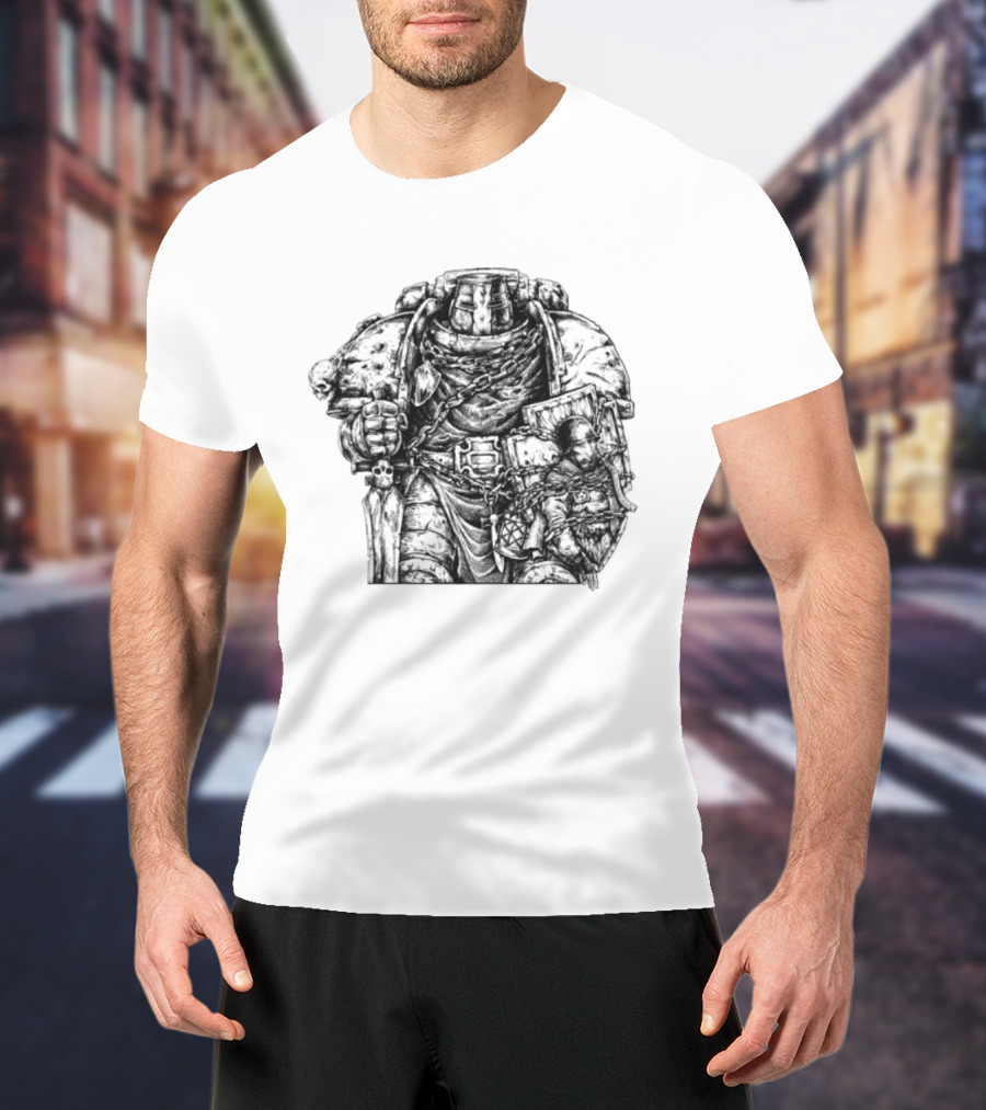 Trench Paladin Warrior Armor Knight Imagery T-Shirt