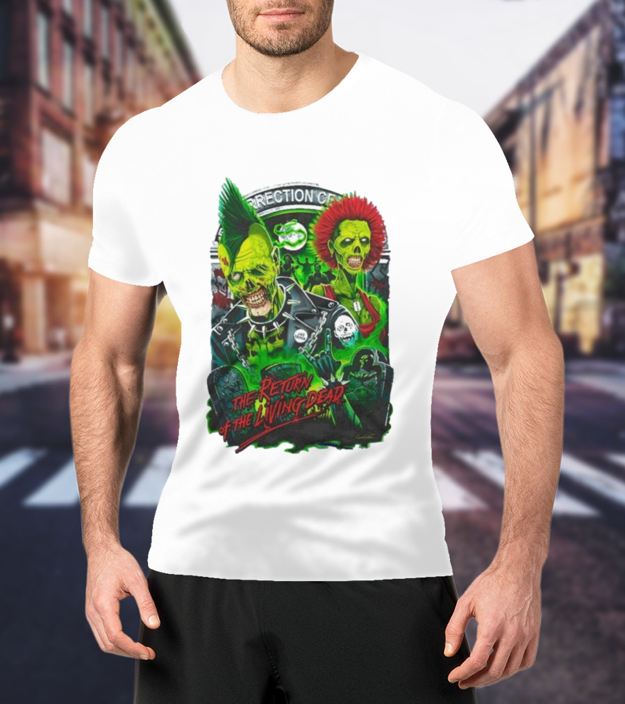 The Return Of The Living Dead Correctional Center Rot ‘N’ Roll Zombie Punk Compilation T-Shirt