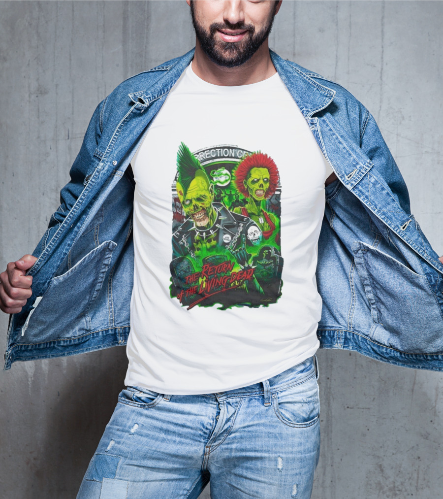 The Return Of The Living Dead Correctional Center Rot ‘N’ Roll Zombie Punk Compilation T-Shirt