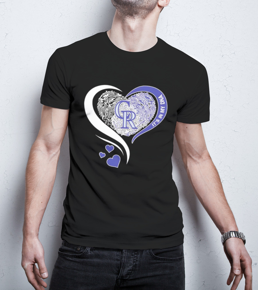 Colorado Rockies CR Heart It's In My DNA T-Shirt