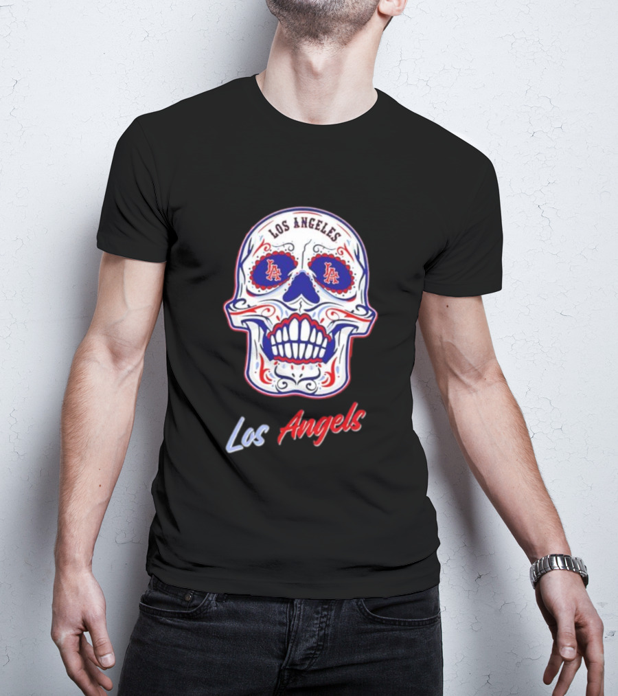 Los Angeles Angels Sugar Skull LA Baseball T-Shirt