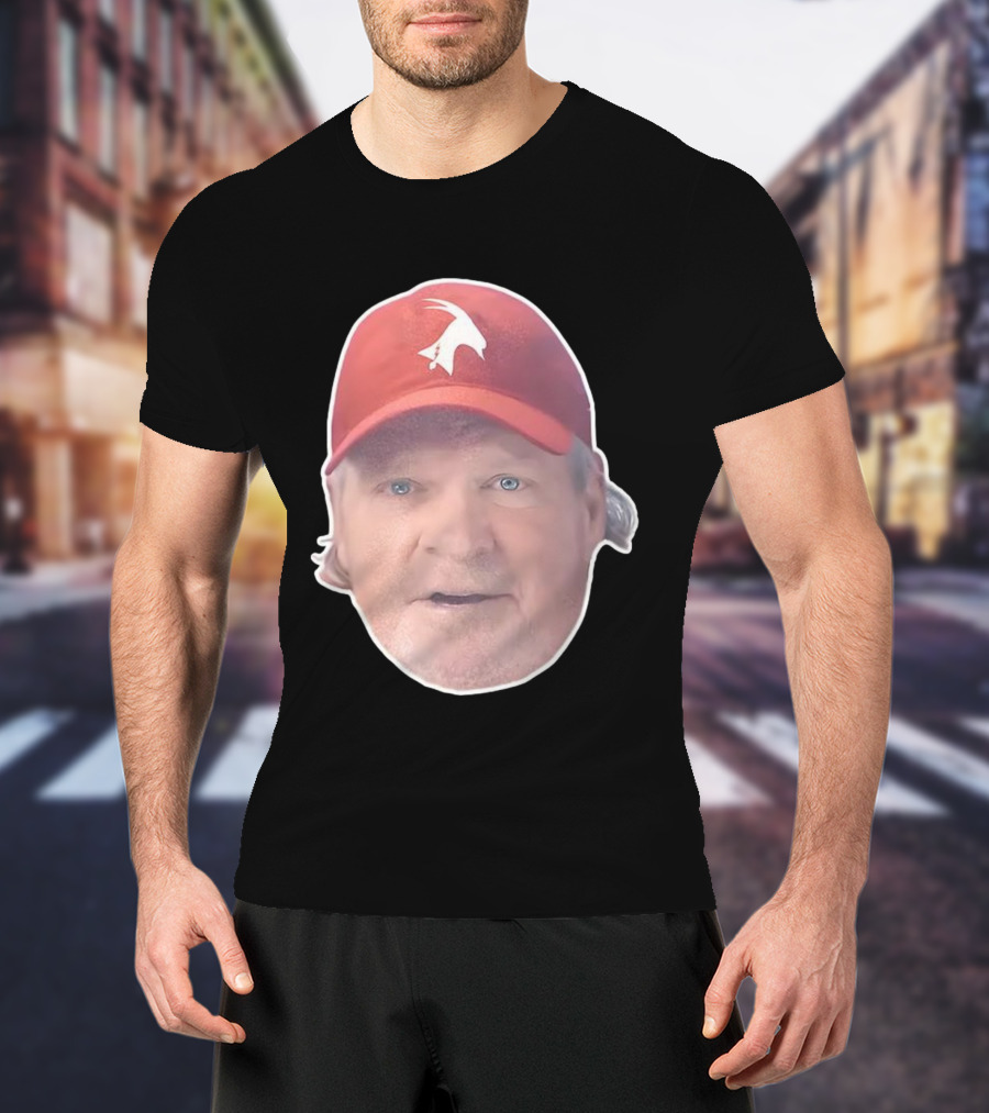 John Kruk Philadelphia Phillies Red Cap With White Goat Icon T-Shirt