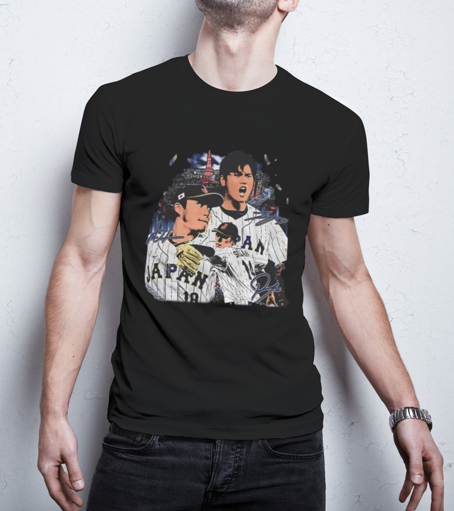 Japan Baseball Shohei Ohtani Tokyo Tower MLB Signatures T-Shirt