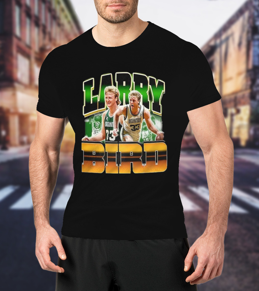 Christian Gonzalez Celtics Larry Bird Basketball Legend 33 T-Shirt
