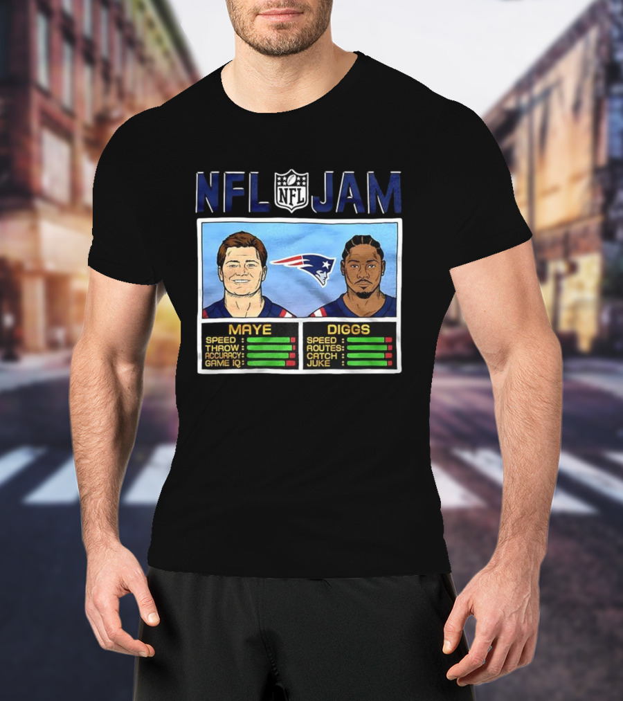NFL Jam Maye Diggs New England Patriots Video Game Classic T-Shirt