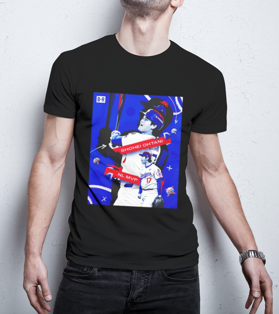 Shohei Ohtani Number 17 NL MVP Dodgers Theme T-Shirt