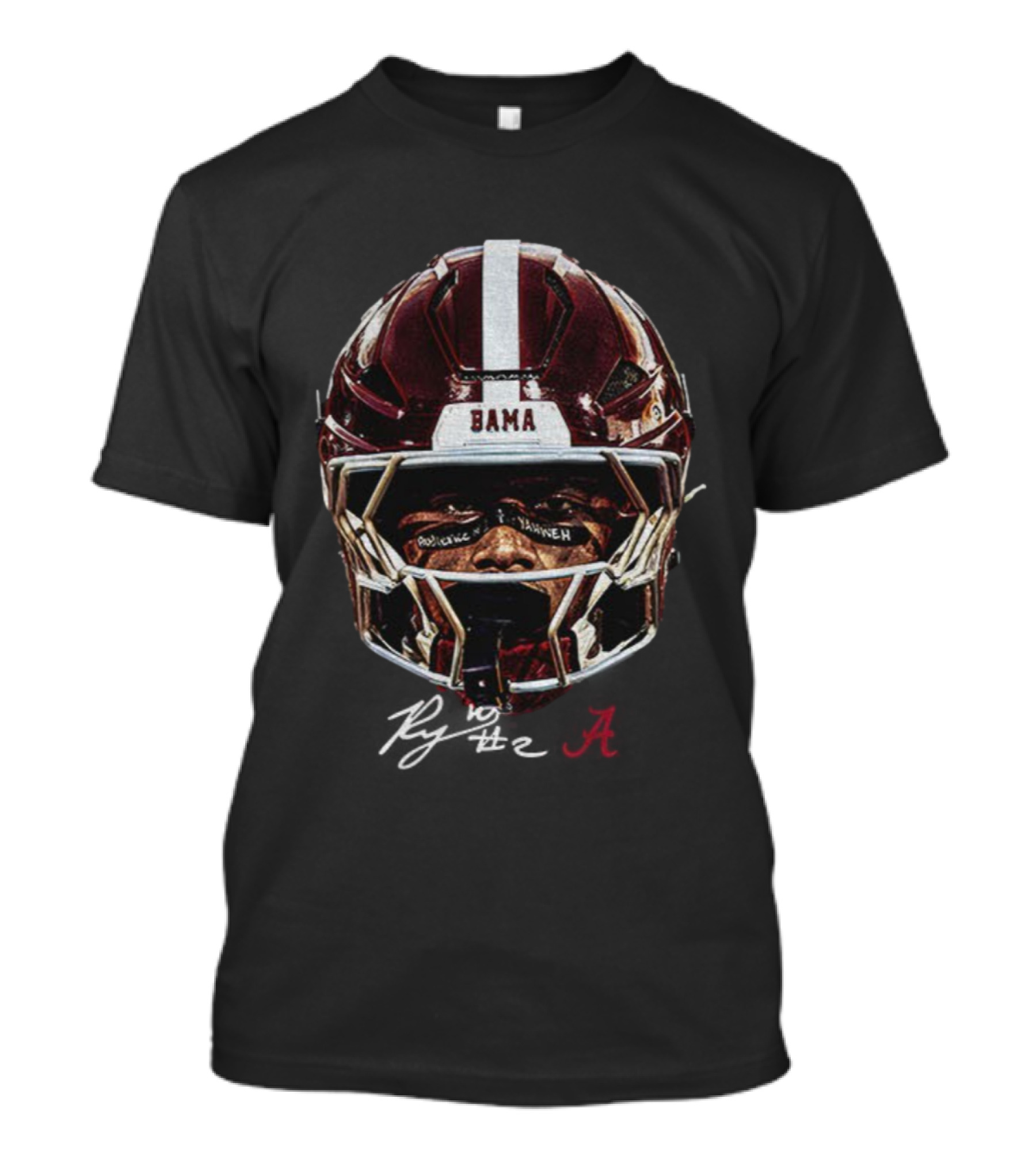 Bama Helmet Face Alabama Crimson Tide NFL Football 2025 T-Shirt
