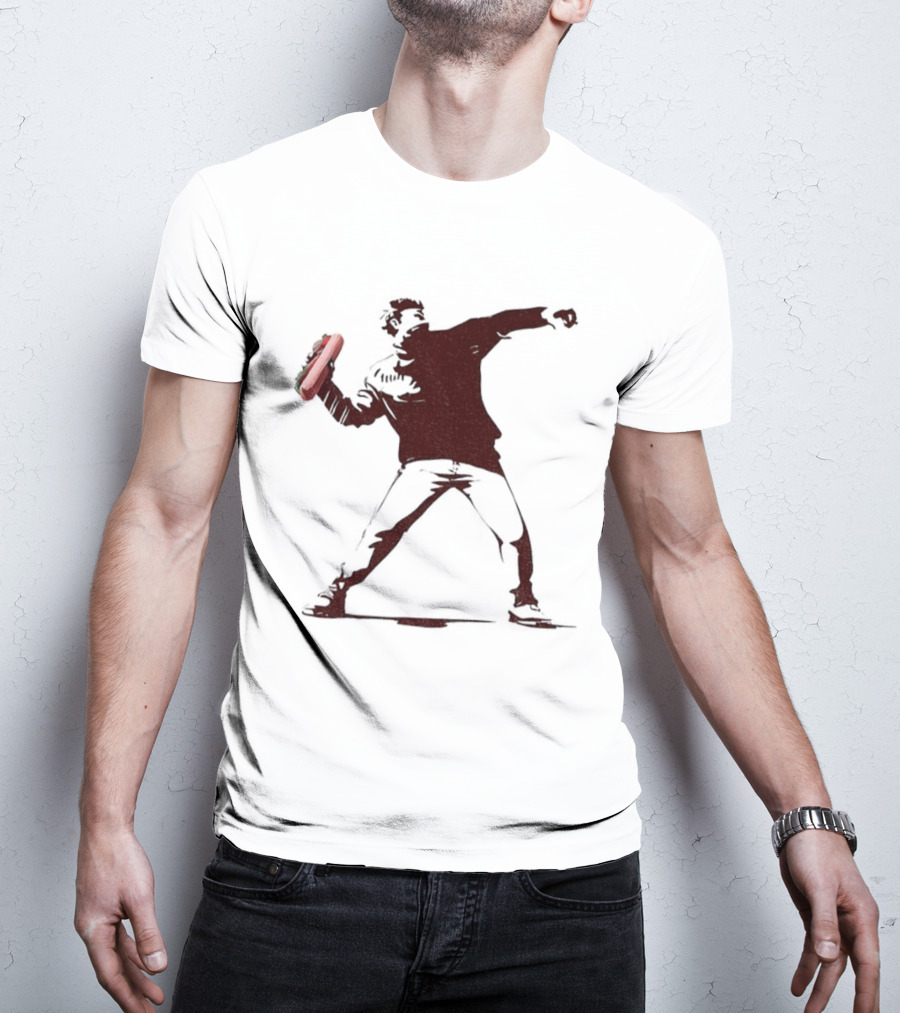 Funny Banksy Sandwich Guy Washington DC America 2025 Iconic Graffiti Style T-Shirt