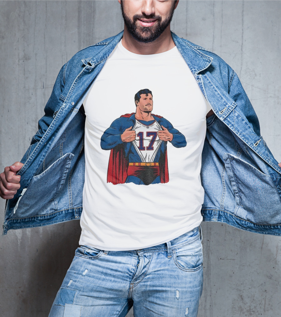 Josh Allen Superhero 17 Buffalo Bills NFL MVP Cartoon T-Shirt