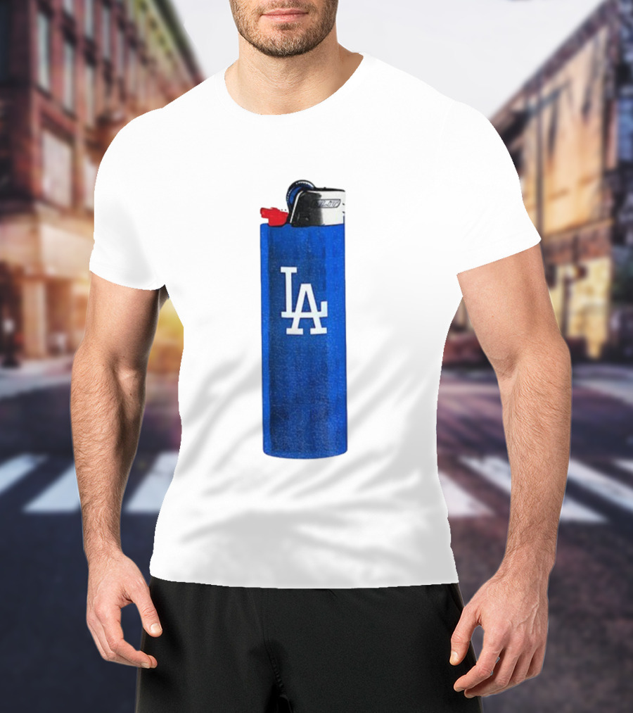 Los Angeles Dodgers MLB Baseball LA Blue Lighter T-Shirt