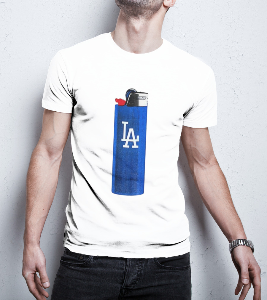 Los Angeles Dodgers MLB Baseball LA Blue Lighter T-Shirt
