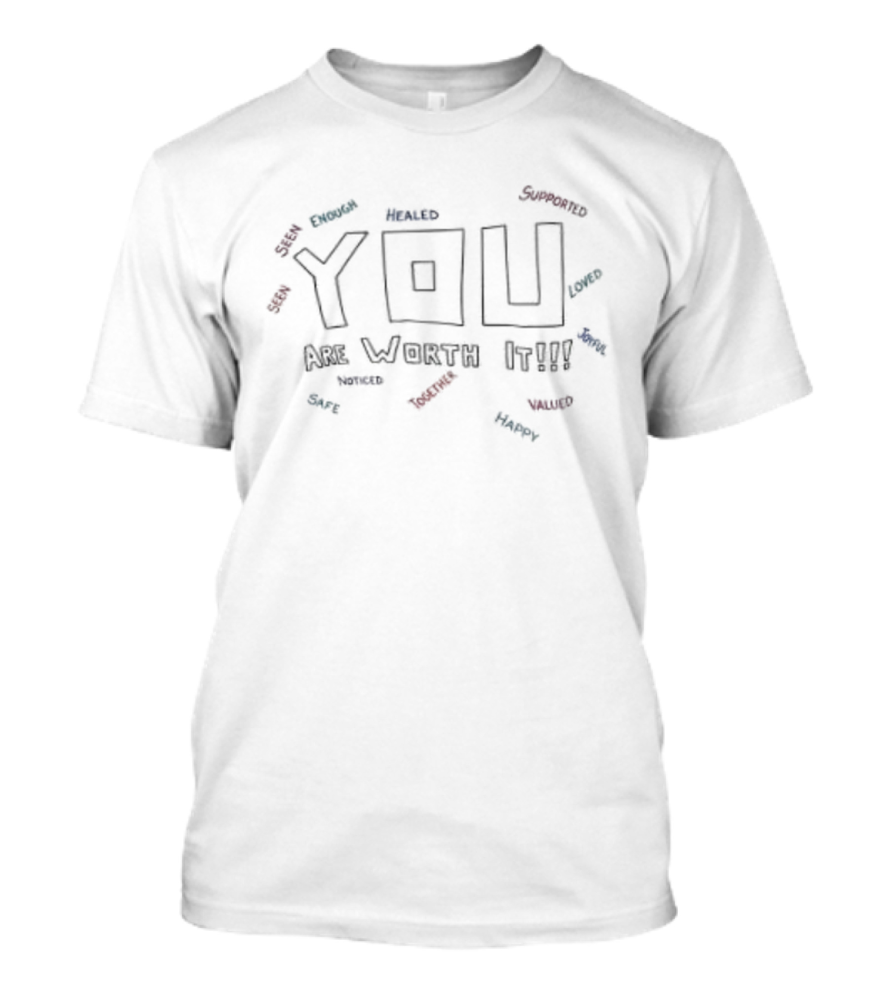 Mack Hollins 988 You Are Worth It Gratitude Courage Strength Journey Hope Respect T-Shirt
